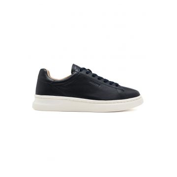 Pantofi sport din piele cu talpa wedge Underhill - Albastru royal/Bleumarin