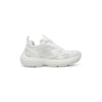 Pantofi sport din piele ecologica cu insertii din plasa