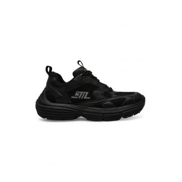 Pantofi sport din piele ecologica cu insertii din plasa
