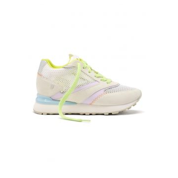 Pantofi sport din plasa cu garnituri din piele Larrabee - Alb