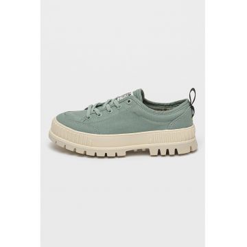 Pantofi sport low-cut din bumbac organic Pallashock - Gri cenusiu