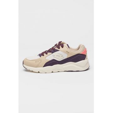 Pantofi sport low-cut din piele ecologica cu insertii din material textil Gali