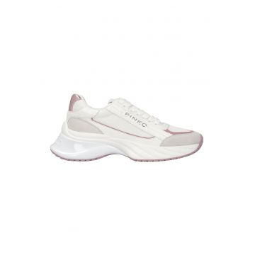 Pantofi sport wedge de piele intoarsa si piele ecologica