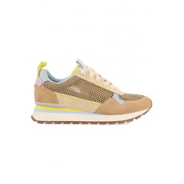 Pantofi sport colorblock cu insertii de plasa
