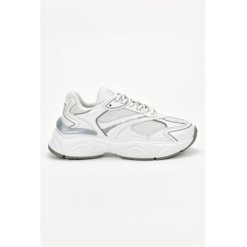 Pantofi sport de piele cu garnituri din material textil