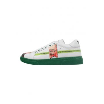 Pantofi sport din piele ecologica cu imprimeu grafic Vincent Van Goh