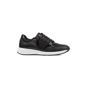 Pantofi sport din piele ecologica cu insertii din material textil