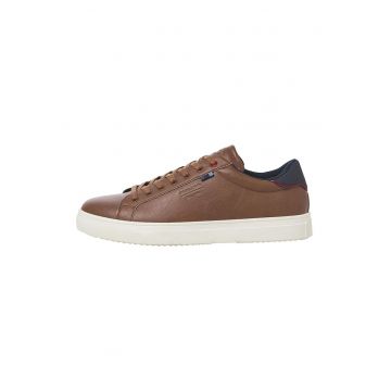 Pantofi sport din piele ecologica cu logo discret