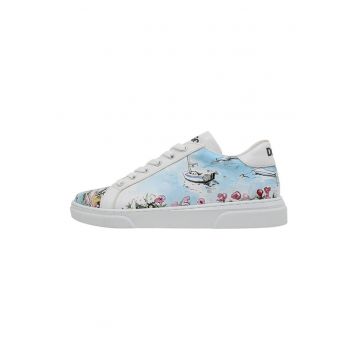 Pantofi sport din piele ecologica cu model Lago Di Como