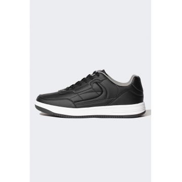 Pantofi sport din piele ecologica cu varf rotunjit