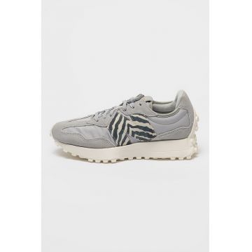 Pantofi sport din plasa cu insertii din piele intoarsa 327