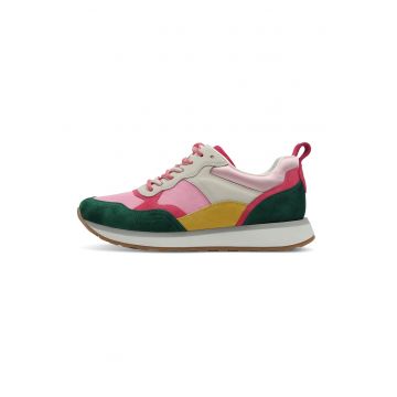 Pantofi sport low-cut cu garnituri de piele si material sintetic