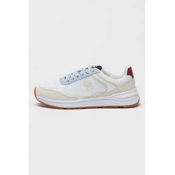 Pantofi sport cu insertii din piele intoarsa