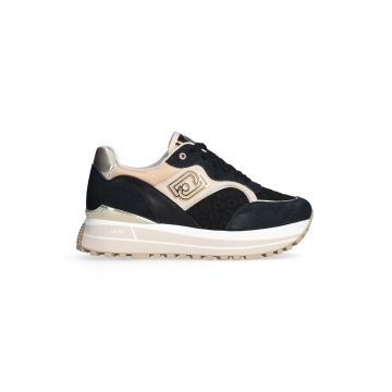 Pantofi sport cu insertii din piele intoarsa
