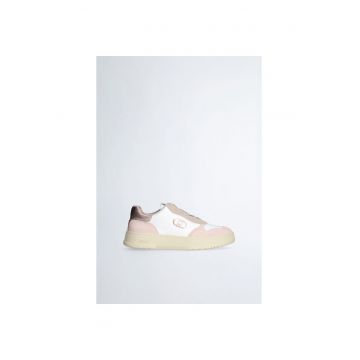 Pantofi sport cu model colorblock si garnituri de piele intoarsa
