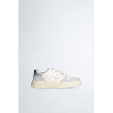 Pantofi sport cu model colorblock si garnituri de piele intoarsa