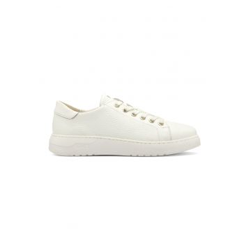 Pantofi sport de piele cu aspect granat Nora
