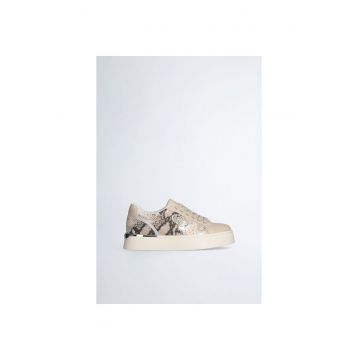 Pantofi sport de piele ecologica cu imprimeu piele de reptila