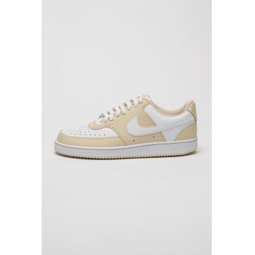 Pantofi sport de piele ecologica cu logo Court Vision
