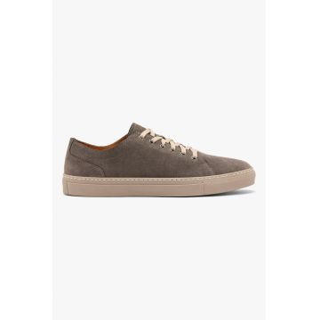 Pantofi sport de piele intoarsa cu model uni