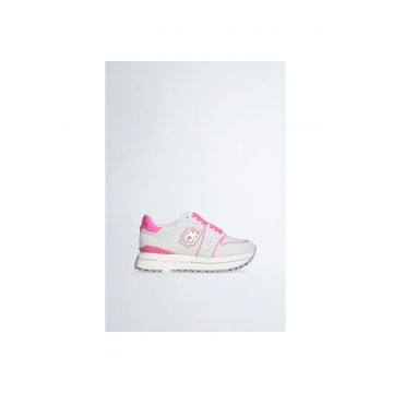 Pantofi sport de piele intoarsa cu platforma
