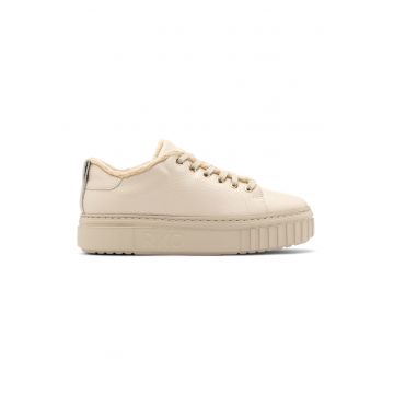 Pantofi sport de piele intoarsa cu varf rotund