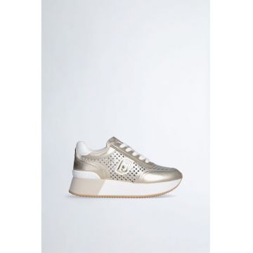 Pantofi sport de piele si piele ecologica cu platforma