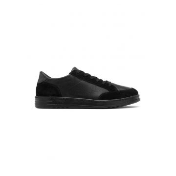 Pantofi sport de piele si piele intoarsa