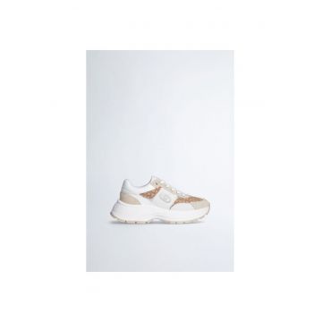 Pantofi sport de piele si piele intoarsa
