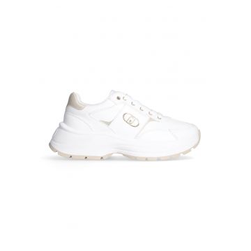 Pantofi sport din piele cu garnituri din piele ecologica