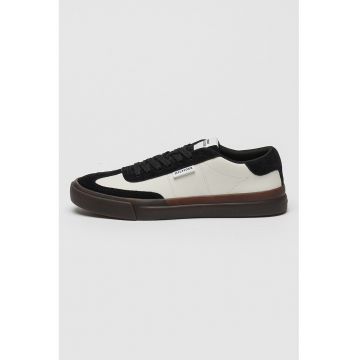 Pantofi sport din piele si piele intoarsa