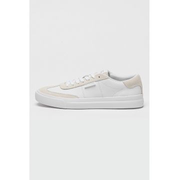 Pantofi sport din piele si piele intoarsa