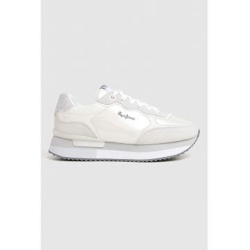 Pantofi sport cu garnituri din piele intoarsa si segmente metalice