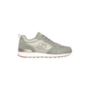 Pantofi sport cu insertii din piele intoarsa - WIDE FIT