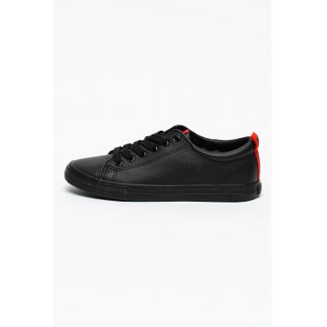 Pantofi sport de piele ecologica cu detalii contrastante