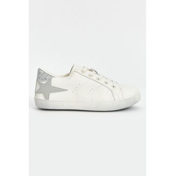 Pantofi sport de piele ecologica cu detalii stralucitoare