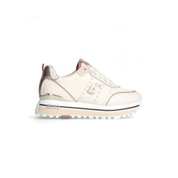 Pantofi sport de piele ecologica cu logo