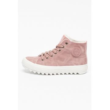 Pantofi sport mid-high de piele ecologica