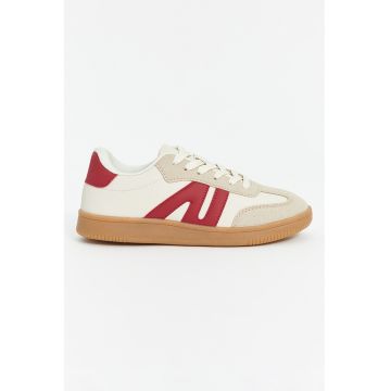 Pantofi sport wedge de piele ecologica