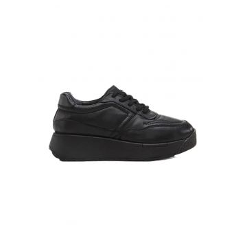 Pantofi sport wedge de piele