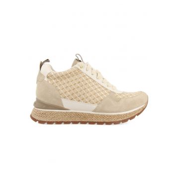 Pantofi sport cu insertii de rafie Puke