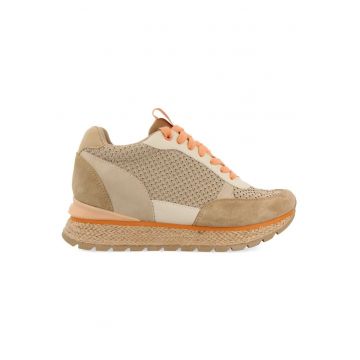 Pantofi sport cu insertii din material textil Kajan - Bej