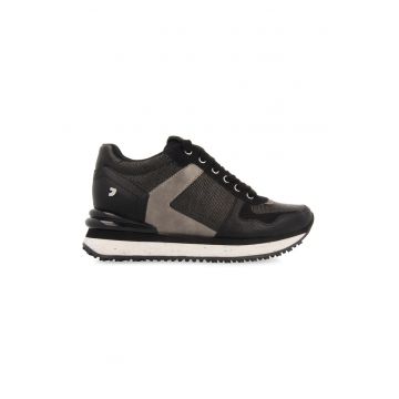 Pantofi sport de piele ecologica si material textil Barlassina