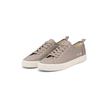 Pantofi sport din material textil cu varf rotund - Grej