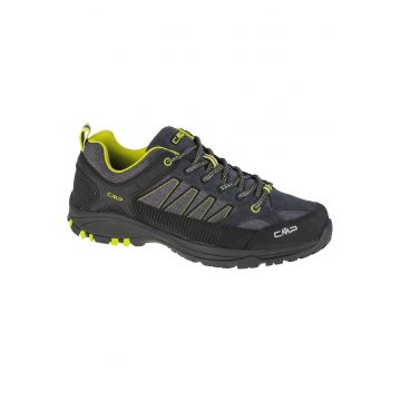 Pantofi de drumetie pentru barbati -  Piele & Stofa - Gri - 68785
