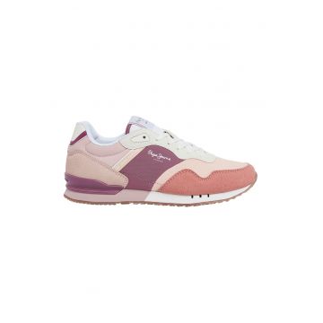 Pantofi sport colorblock cu insertii textile