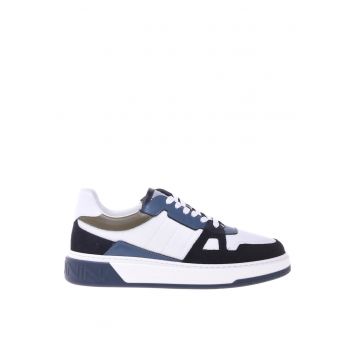 Pantofi sport cu garnituri de piele intoarsa si sintetica