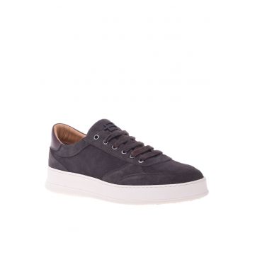 Pantofi sport cu insertii din piele intoarsa