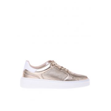 Pantofi sport de piele cu perforatii