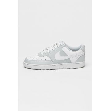 Pantofi sport de piele ecologica cu logo Court Vision